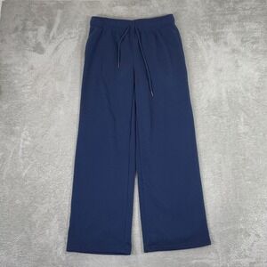 Common Stitch Sweatpants Womens Large Blue Wide Leg Drawstring Fleece Loungewear